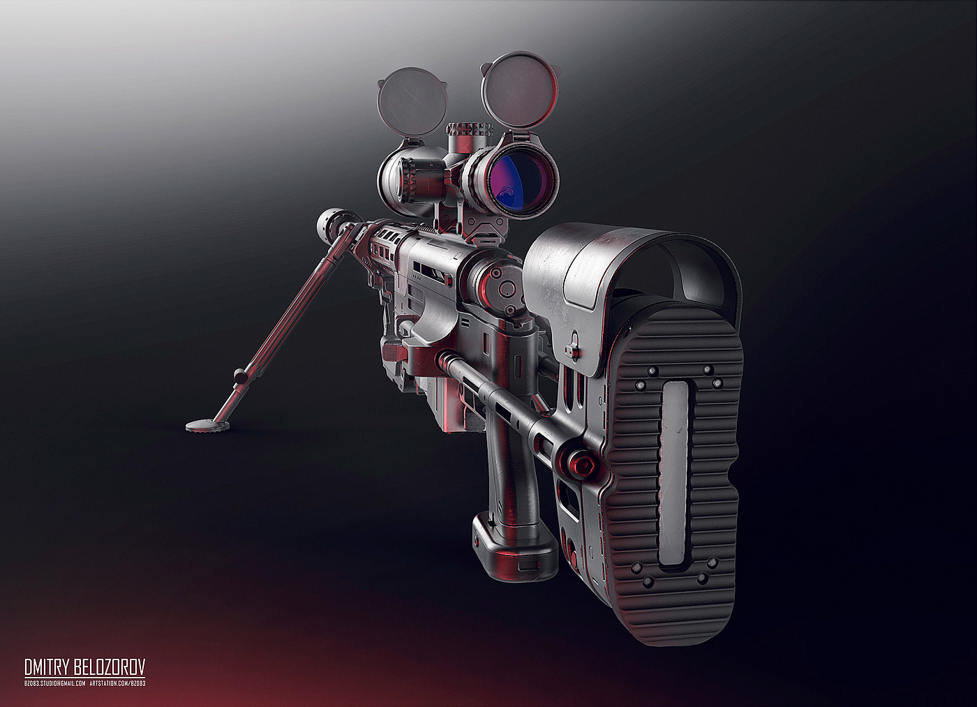 arms，conceptual design，Sniper rifle，CheyTac M200，