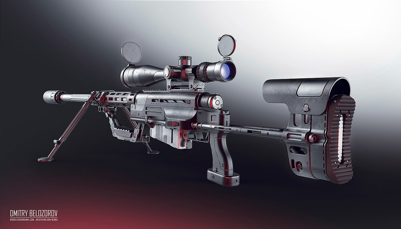 arms，conceptual design，Sniper rifle，CheyTac M200，