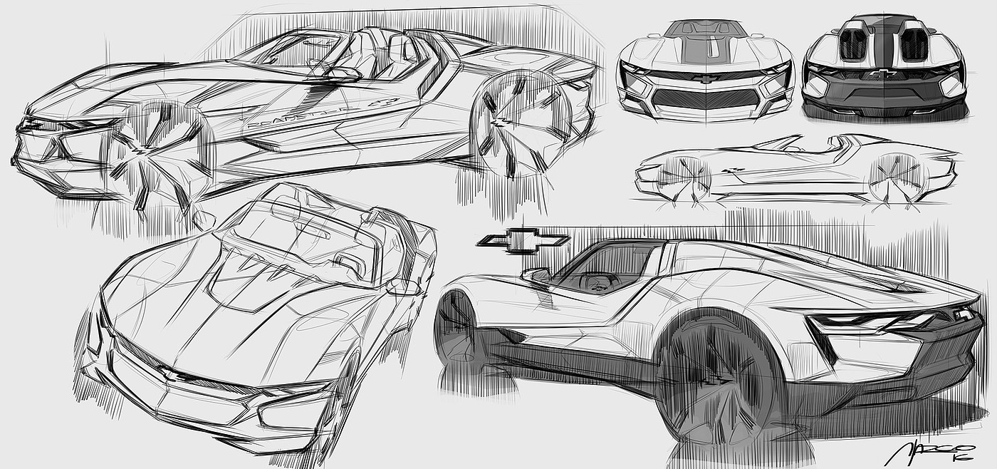industrial design，product design，vehicle，Hand drawn car，