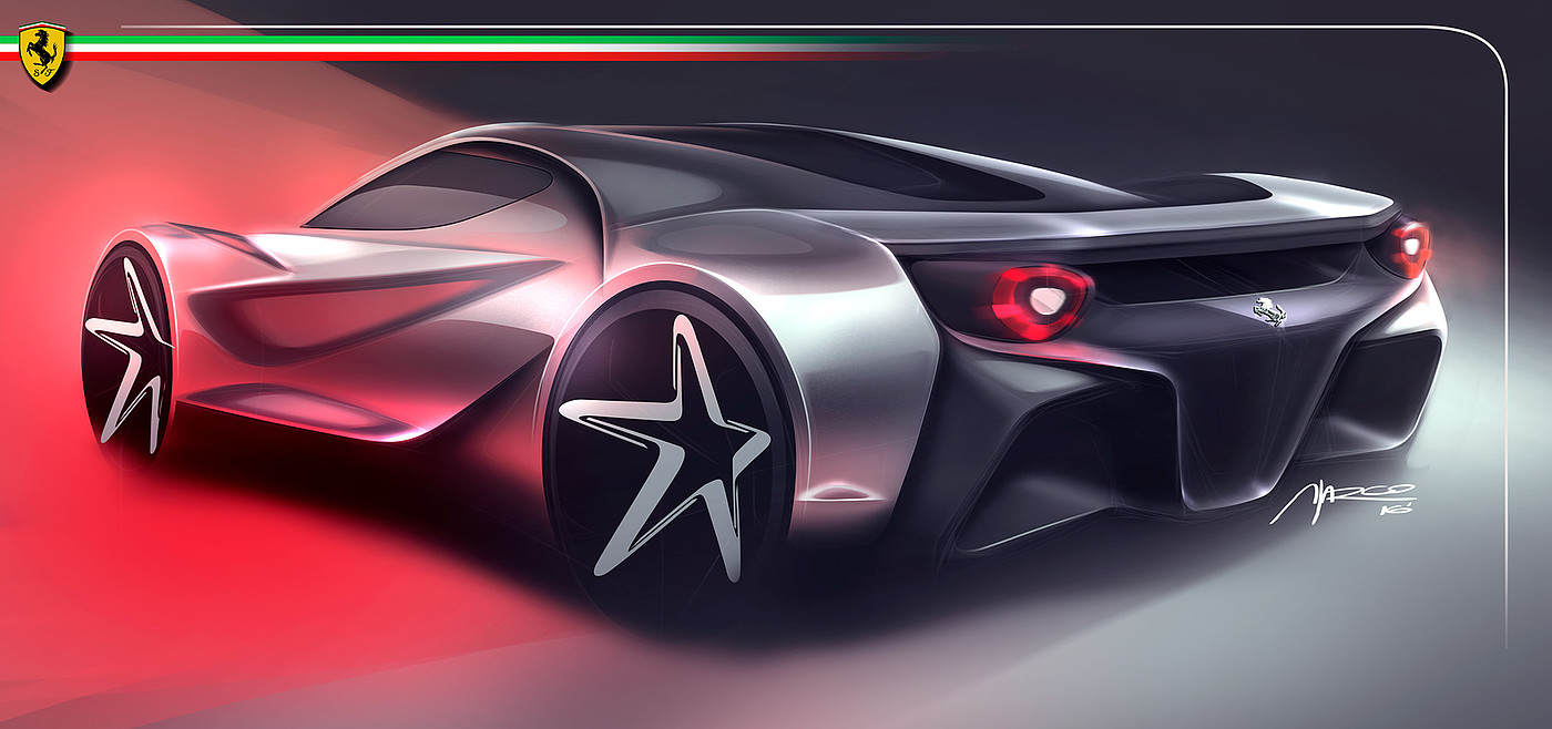 industrial design，product design，vehicle，Hand drawn car，