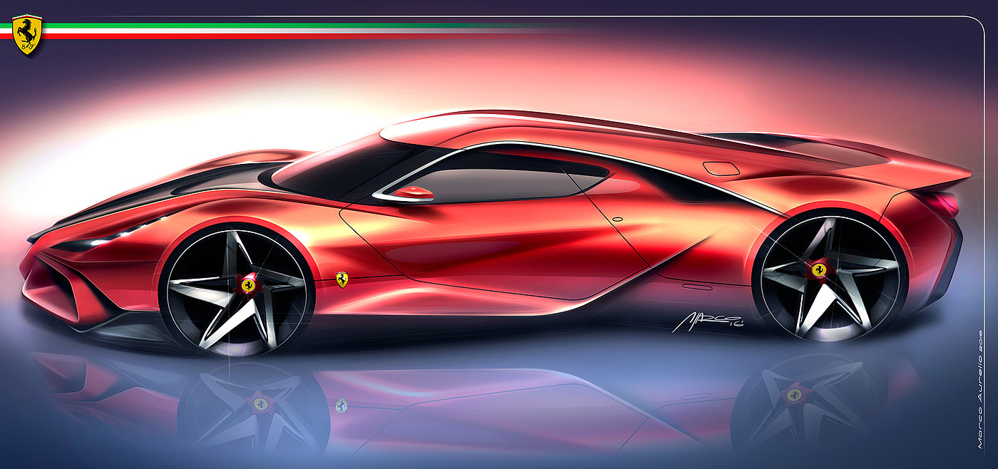 industrial design，product design，vehicle，Hand drawn car，