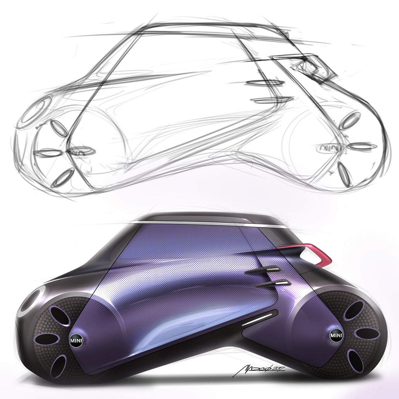 industrial design，product design，vehicle，Hand drawn car，