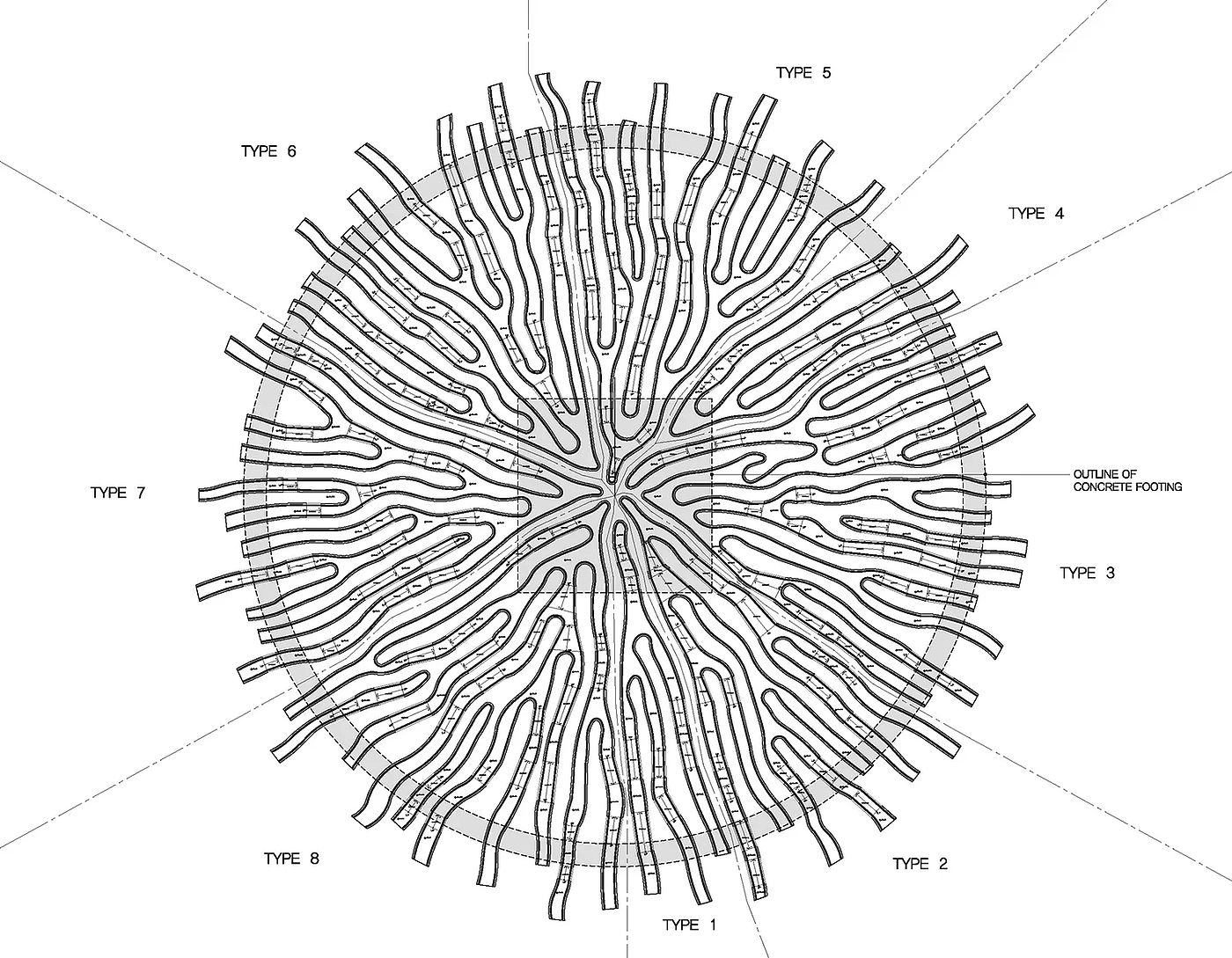 Giant circular structure，decorate，product design，