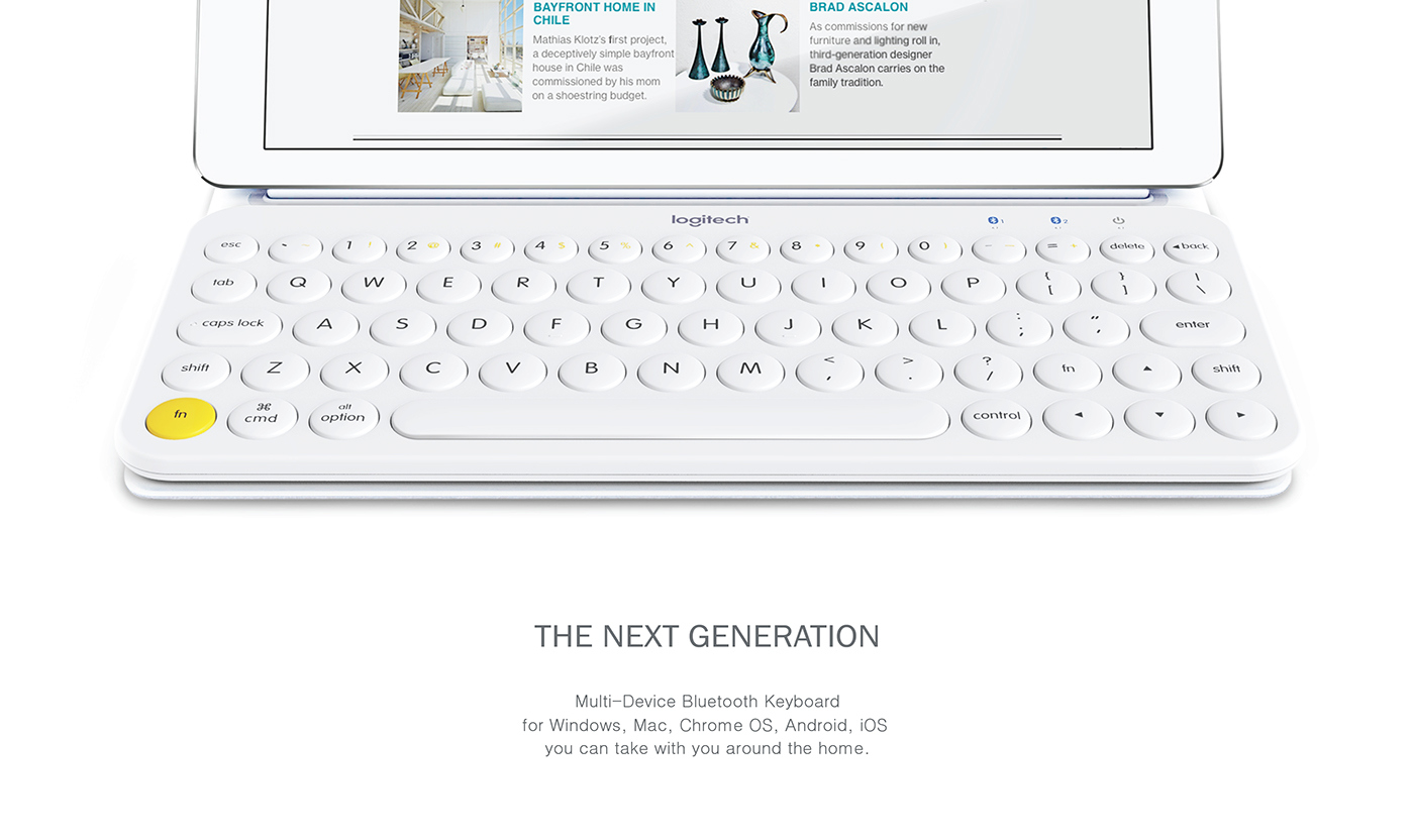 logitech，keyboard，Bluetooth，wireless，Circular keyboard，