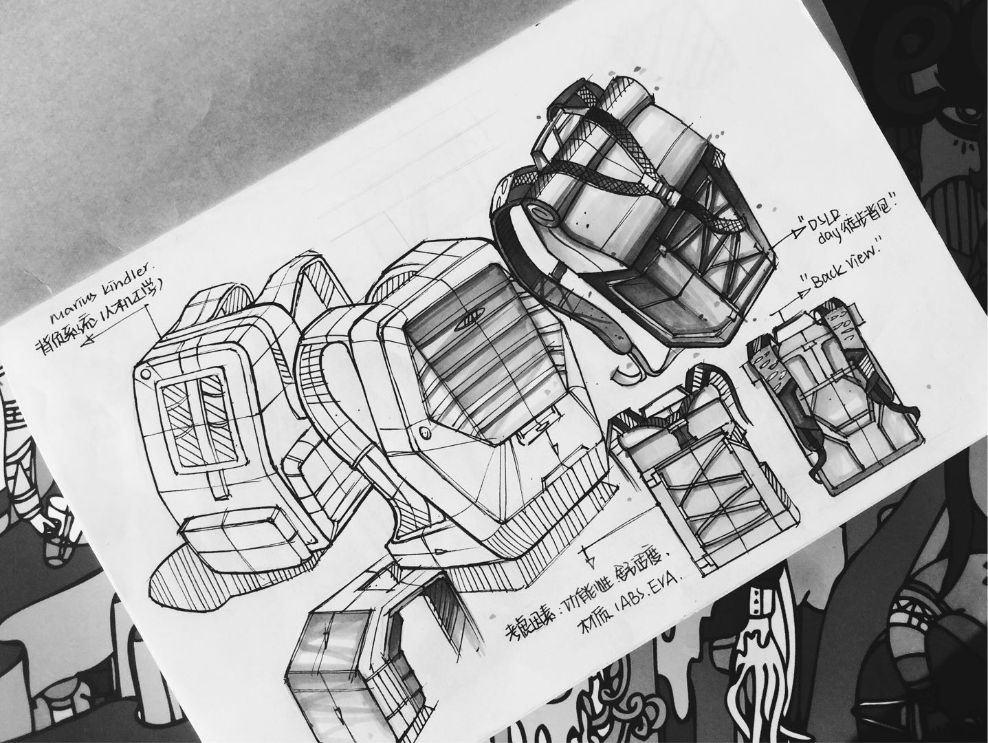 Hand drawn，industrial design，