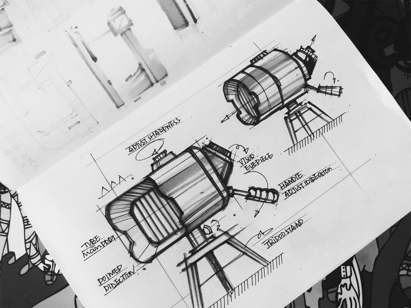 Hand drawn，industrial design，