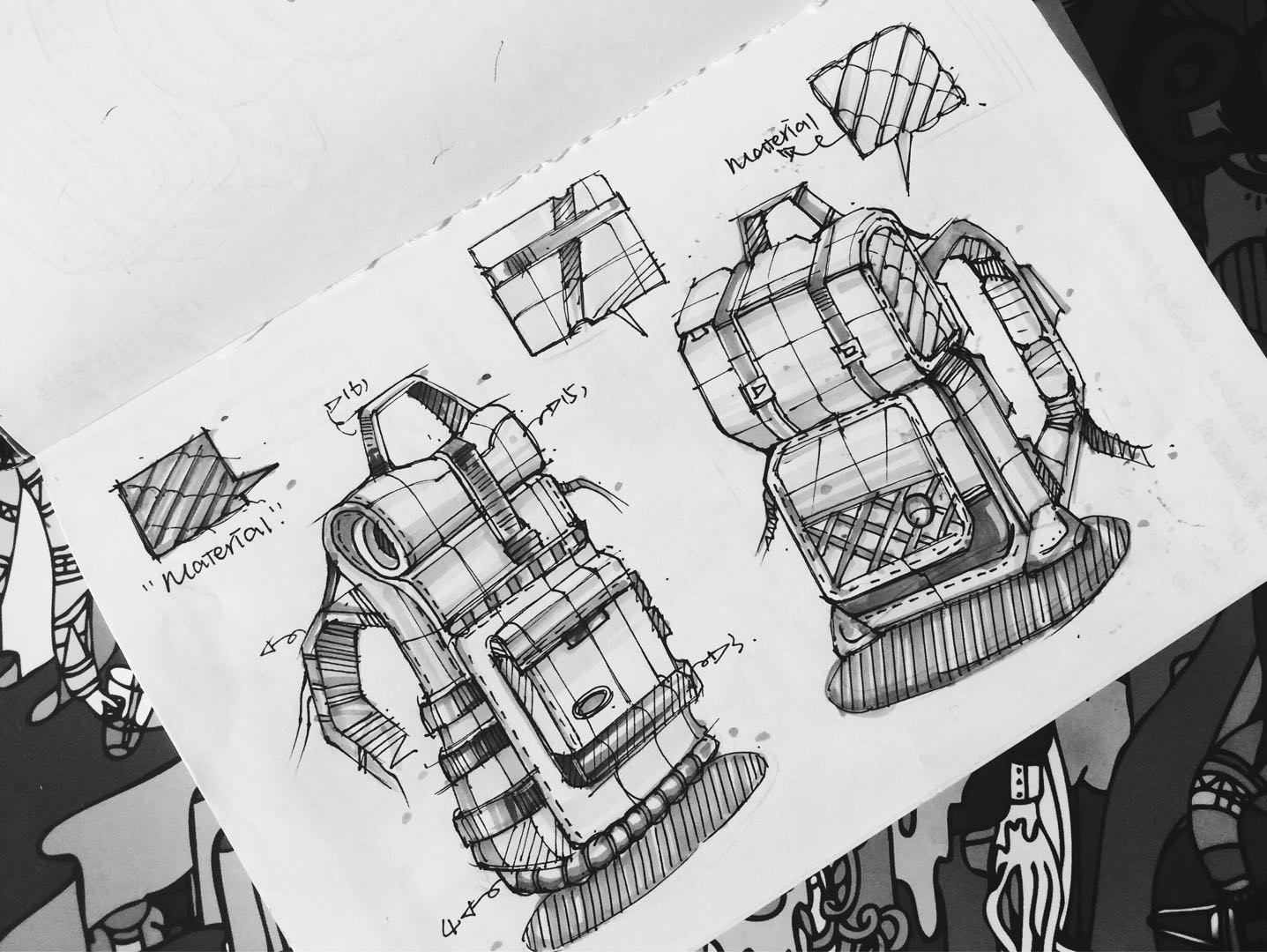 Hand drawn，industrial design，