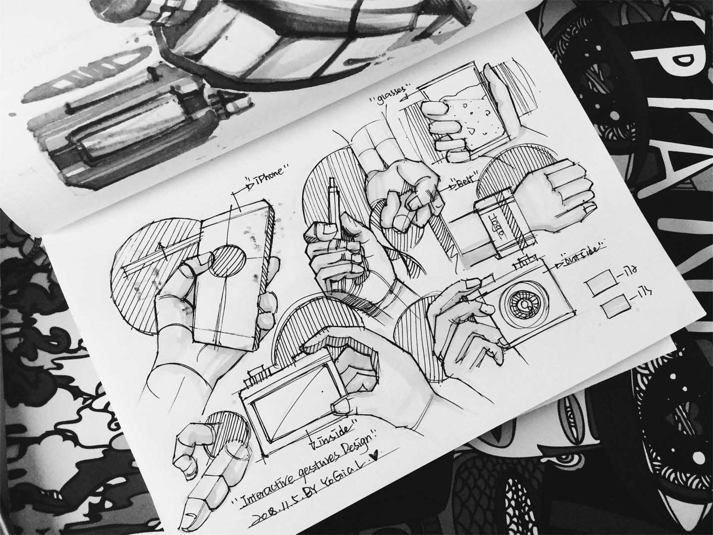 Hand drawn，industrial design，