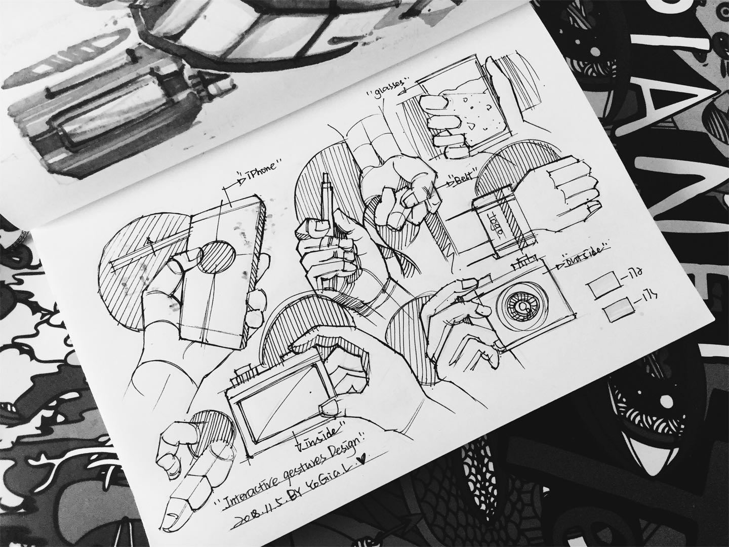 Hand drawn，industrial design，