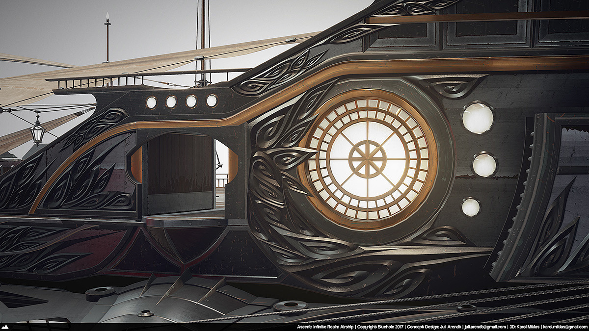 Game scene，conceptual design，vehicle，Dream airship，