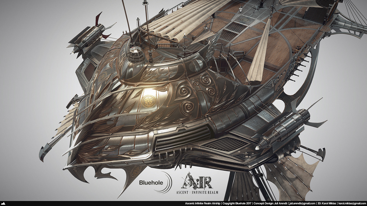 Game scene，conceptual design，vehicle，Dream airship，