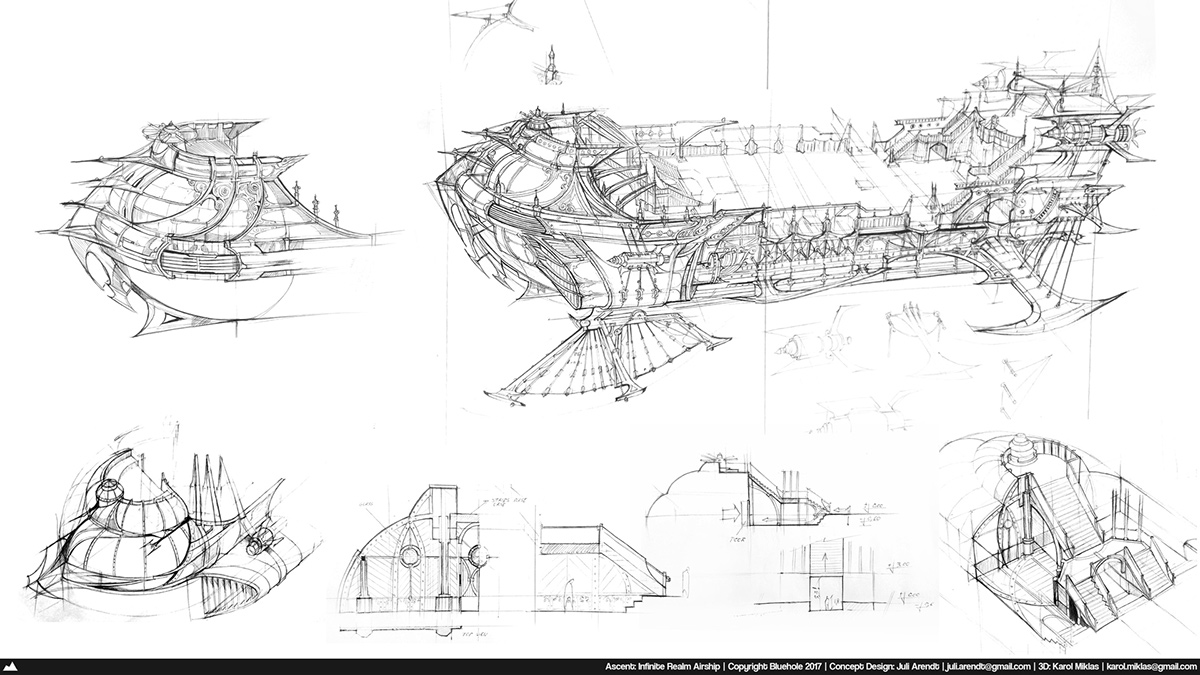 Game scene，conceptual design，vehicle，Dream airship，