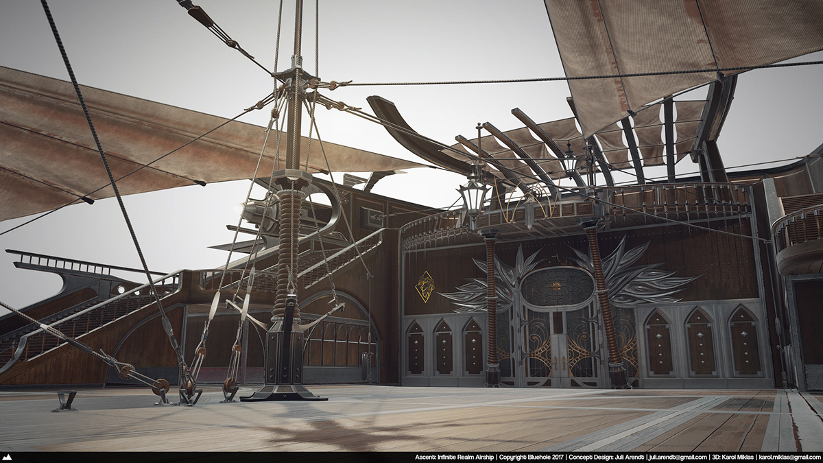 Game scene，conceptual design，vehicle，Dream airship，