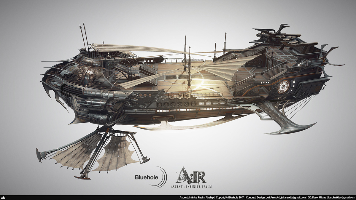 Game scene，conceptual design，vehicle，Dream airship，