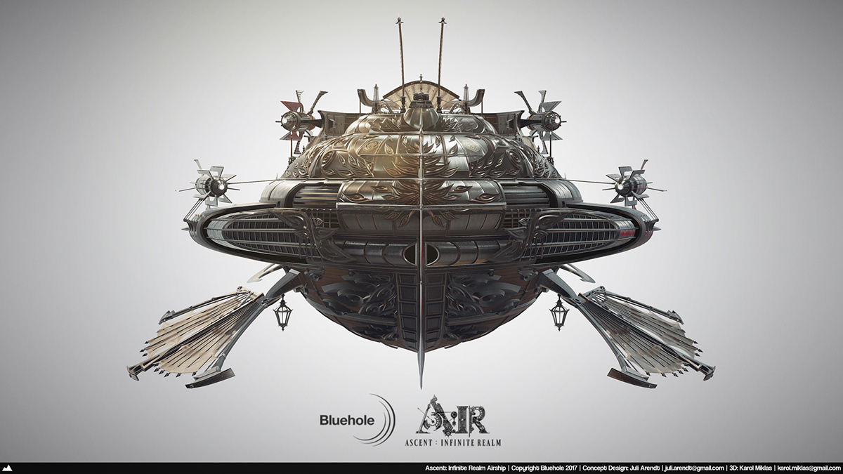 Game scene，conceptual design，vehicle，Dream airship，
