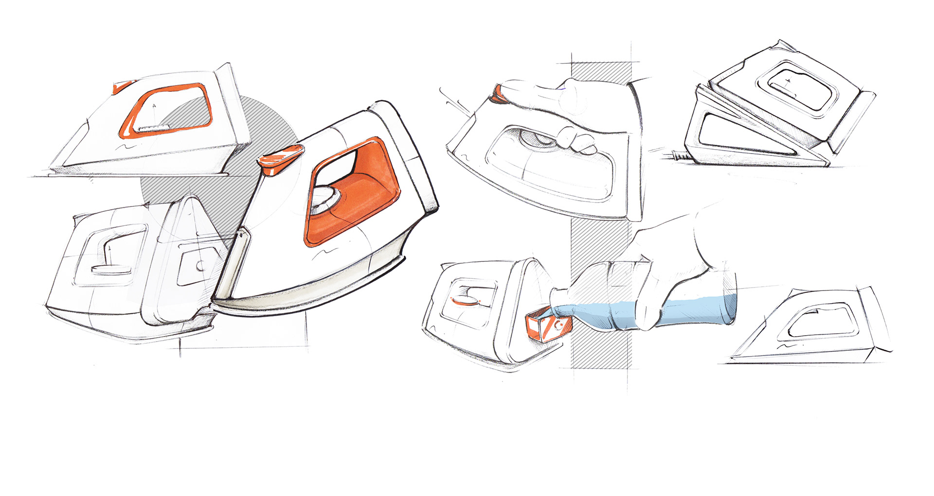 Hand drawn，industrial design，