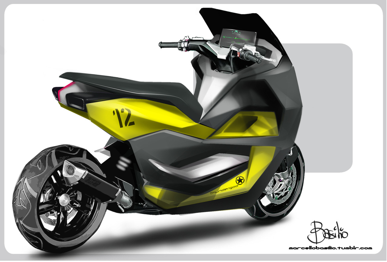 Hand drawn，manuscript，Motorcycle，