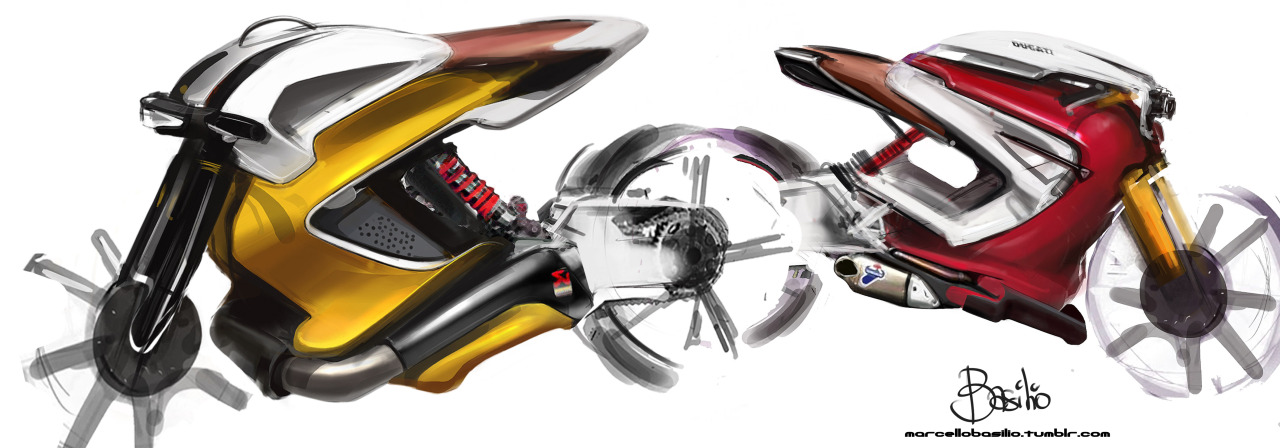 Hand drawn，manuscript，Motorcycle，