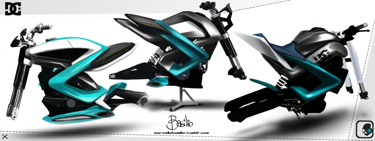 Hand drawn，manuscript，Motorcycle，