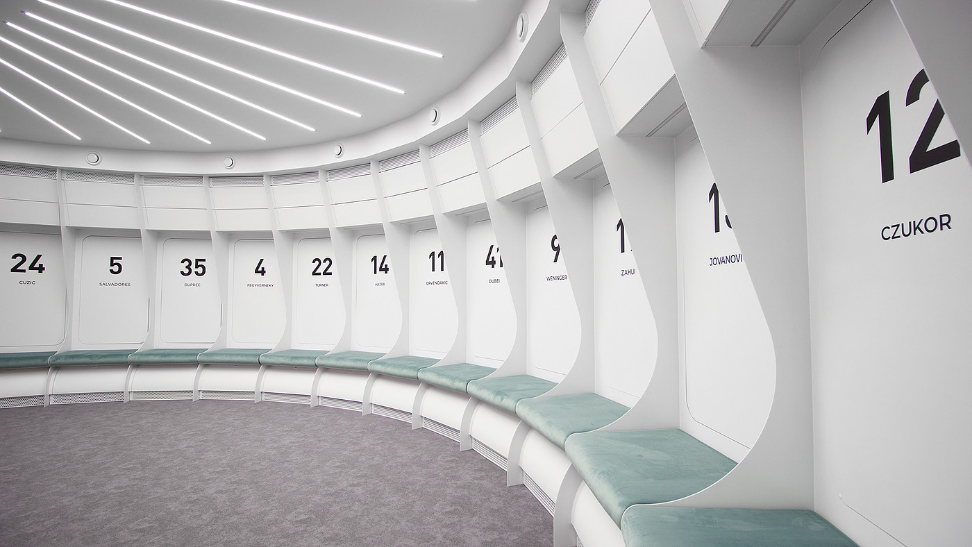 product design，Locker Room，Interior design，Sopron，