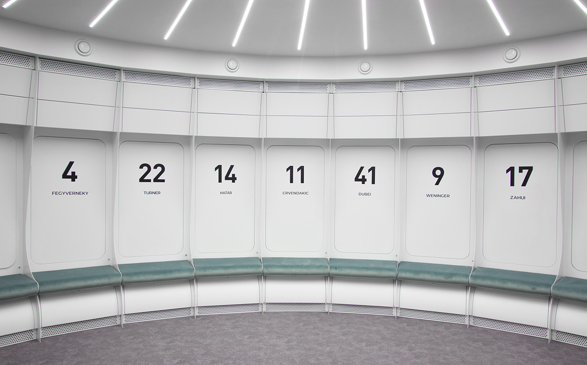 product design，Locker Room，Interior design，Sopron，