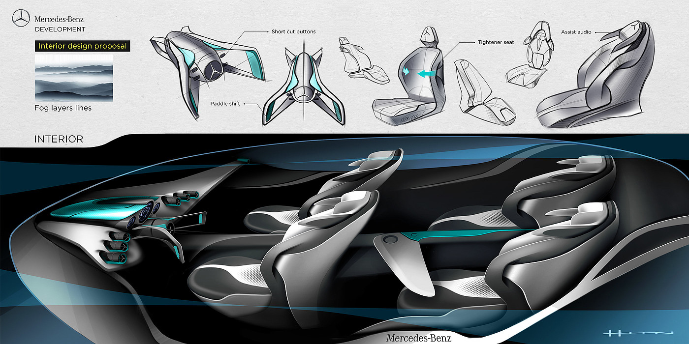 conceptual design，Benz，mercedes，Automobile design，