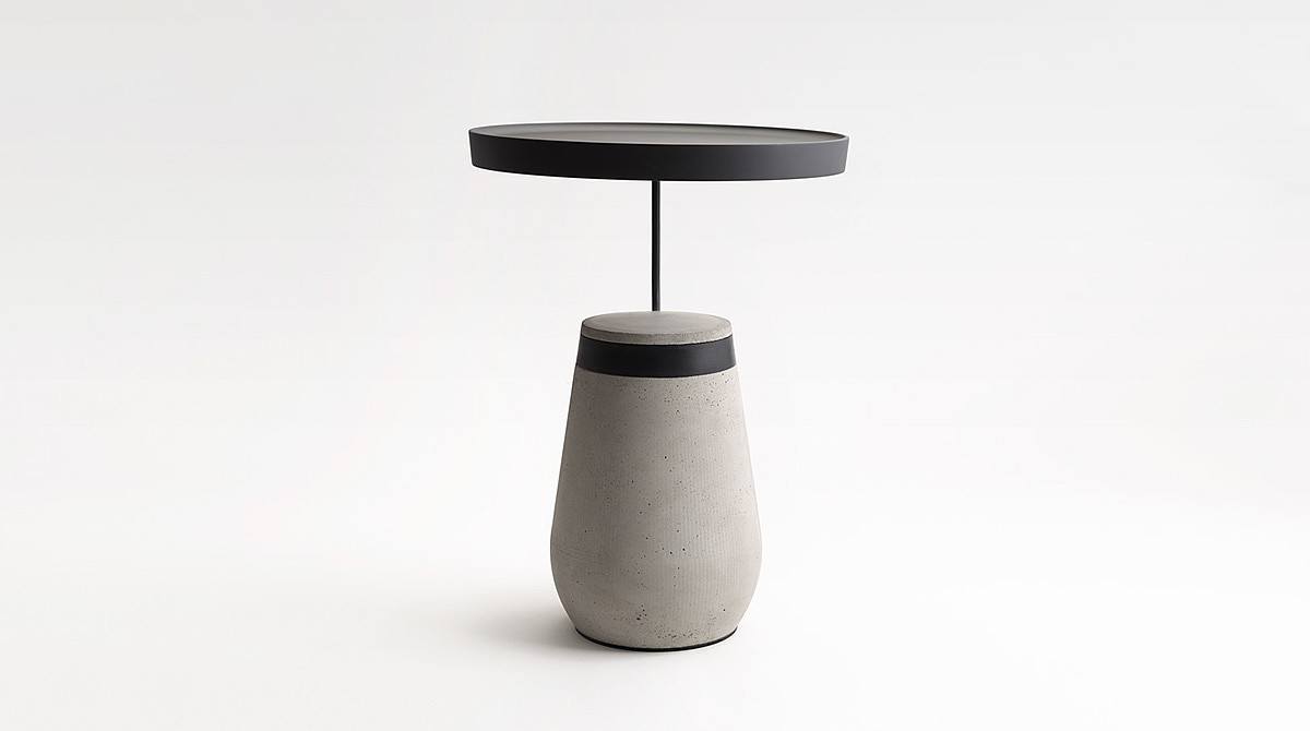 Kanban，steel，concrete，Table，Andrea Ponti，Home Furnishing，Side table，