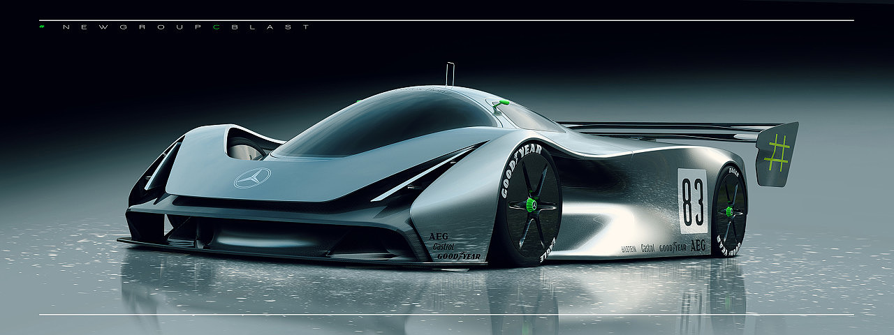 Sports car，streamline，Benz，