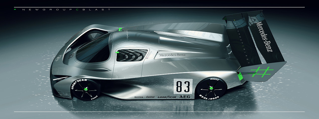 Sports car，streamline，Benz，