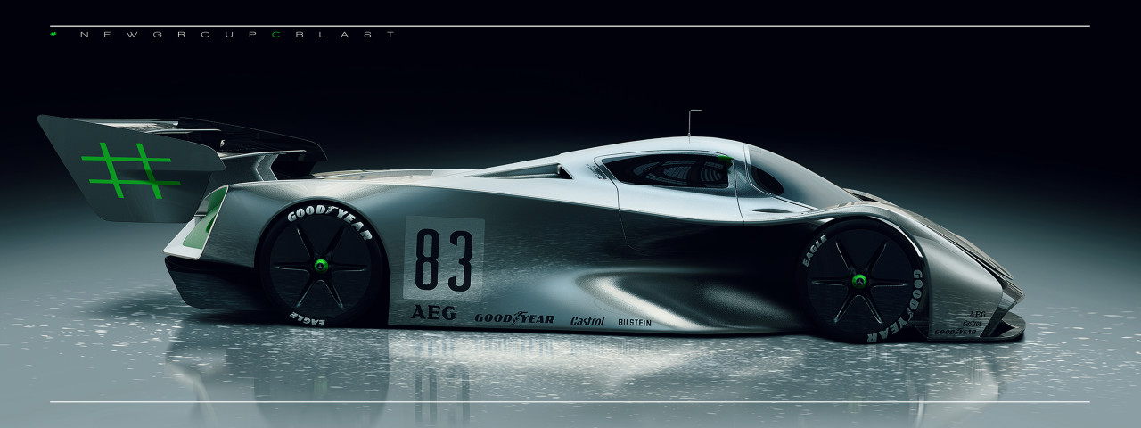 Sports car，streamline，Benz，