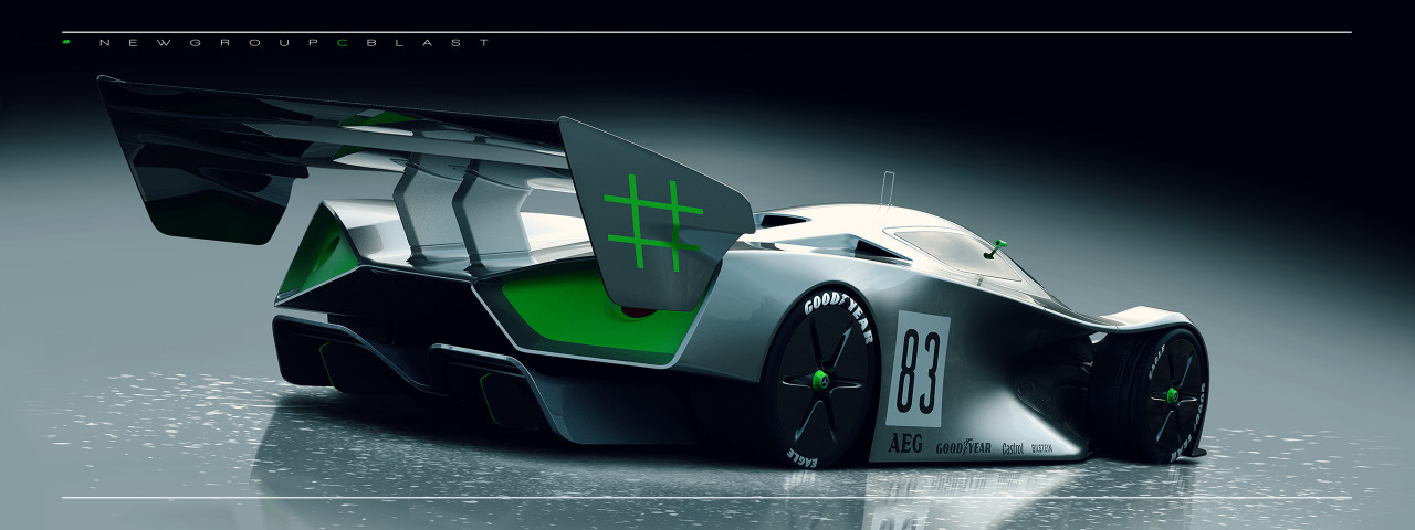 Sports car，streamline，Benz，