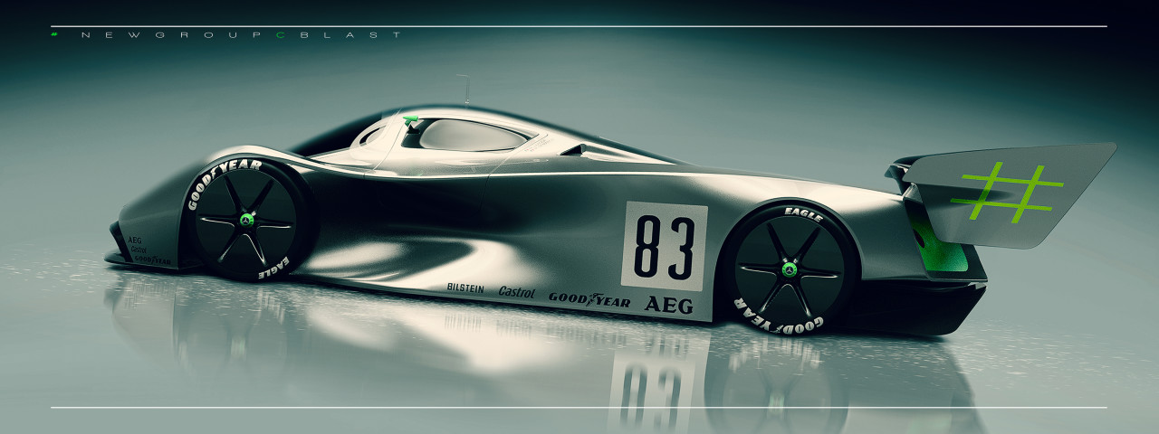 Sports car，streamline，Benz，