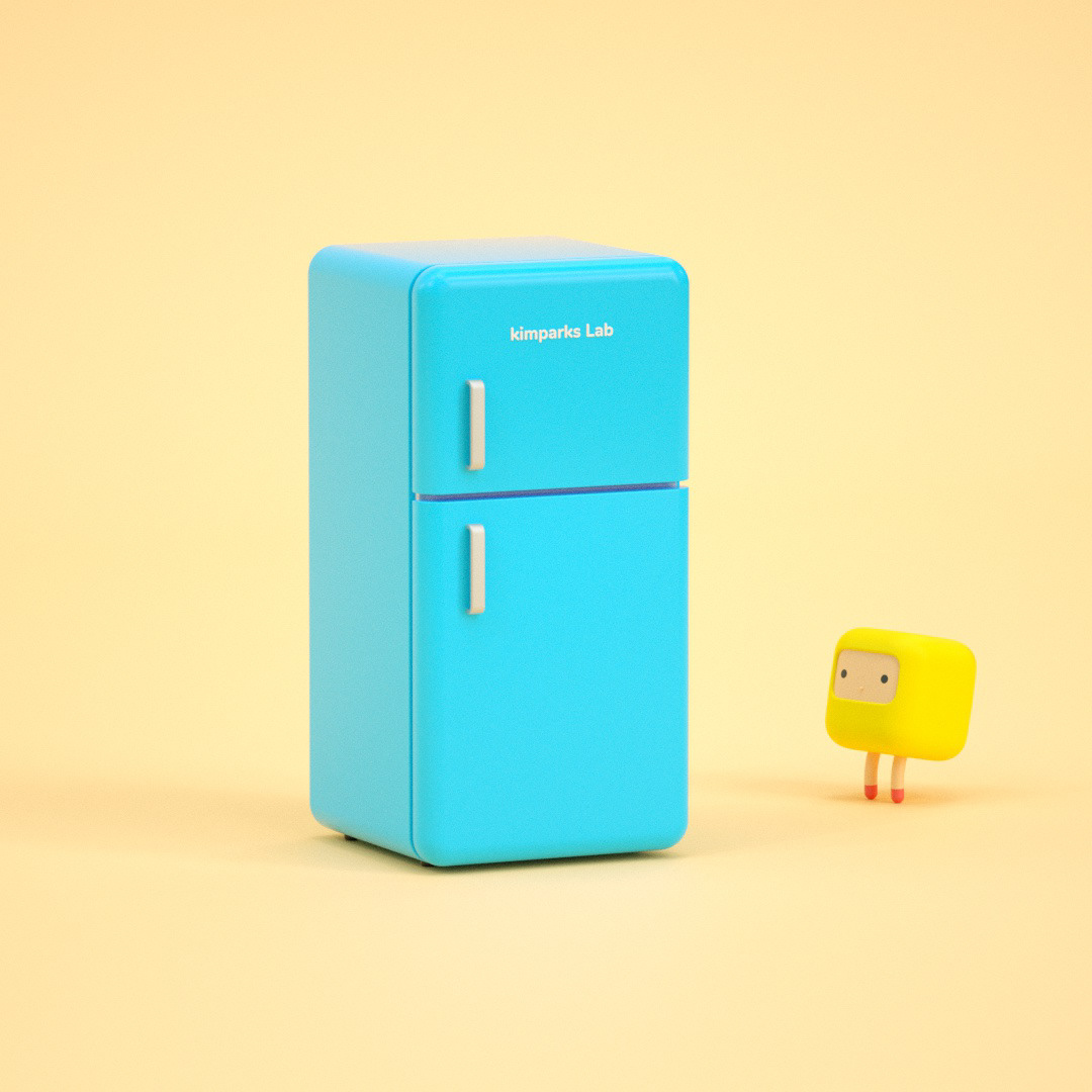Interesting design，Refrigerator，Cartoon，product design，