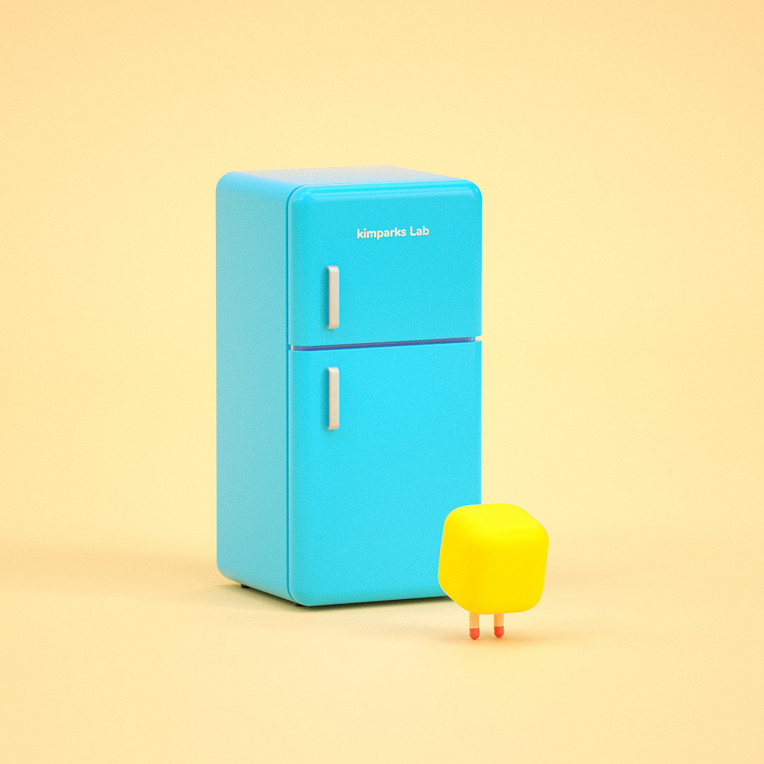 Interesting design，Refrigerator，Cartoon，product design，