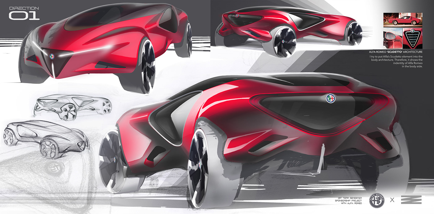 alfa romeo ，Italy，alpha，Alpha Romeo，concept，vehicle，traffic，Dongman Joo，