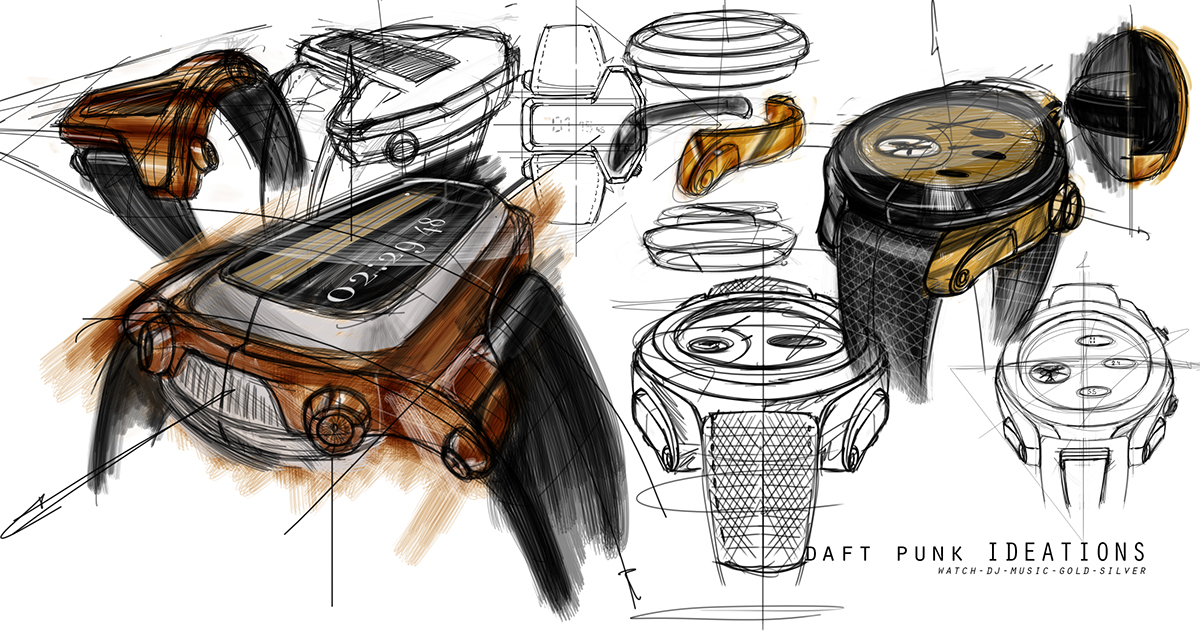 shoes，Wrist watch，sketch，Diacre Nicolas，Hand drawn，draft，