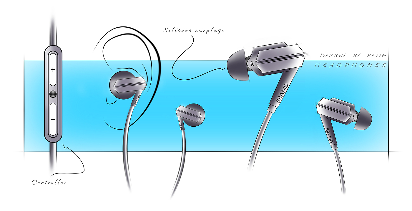 product design，fashion，Consumer electronics，In ear headphones，