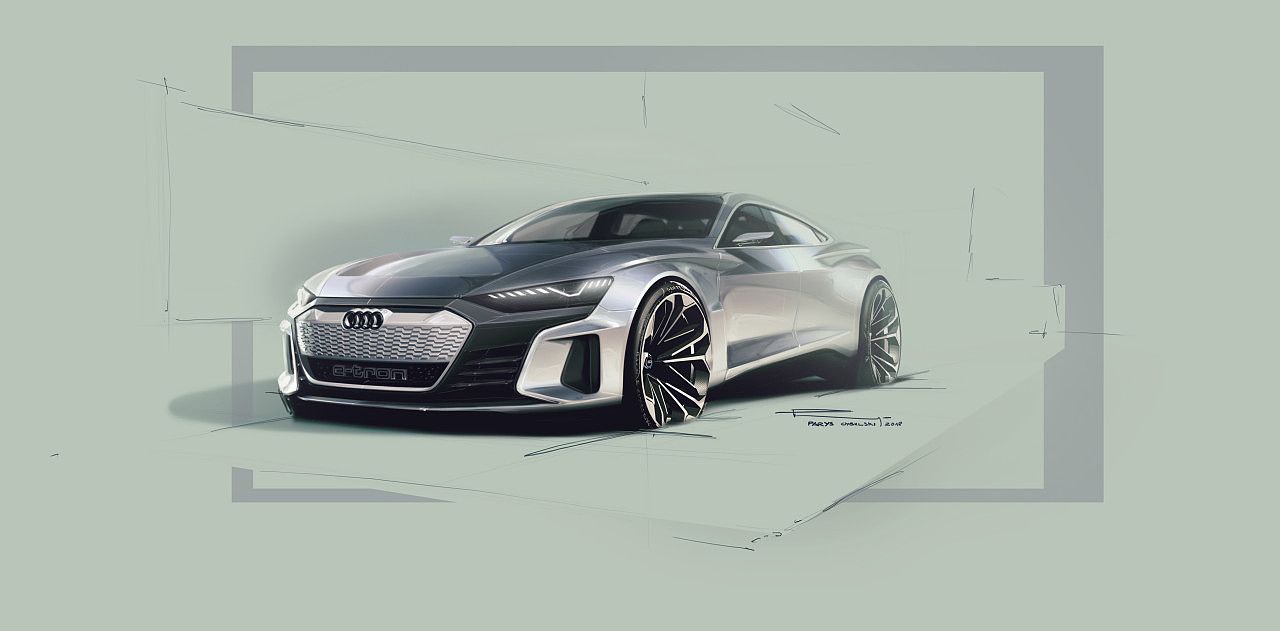 audi，conceptual design，sketch，