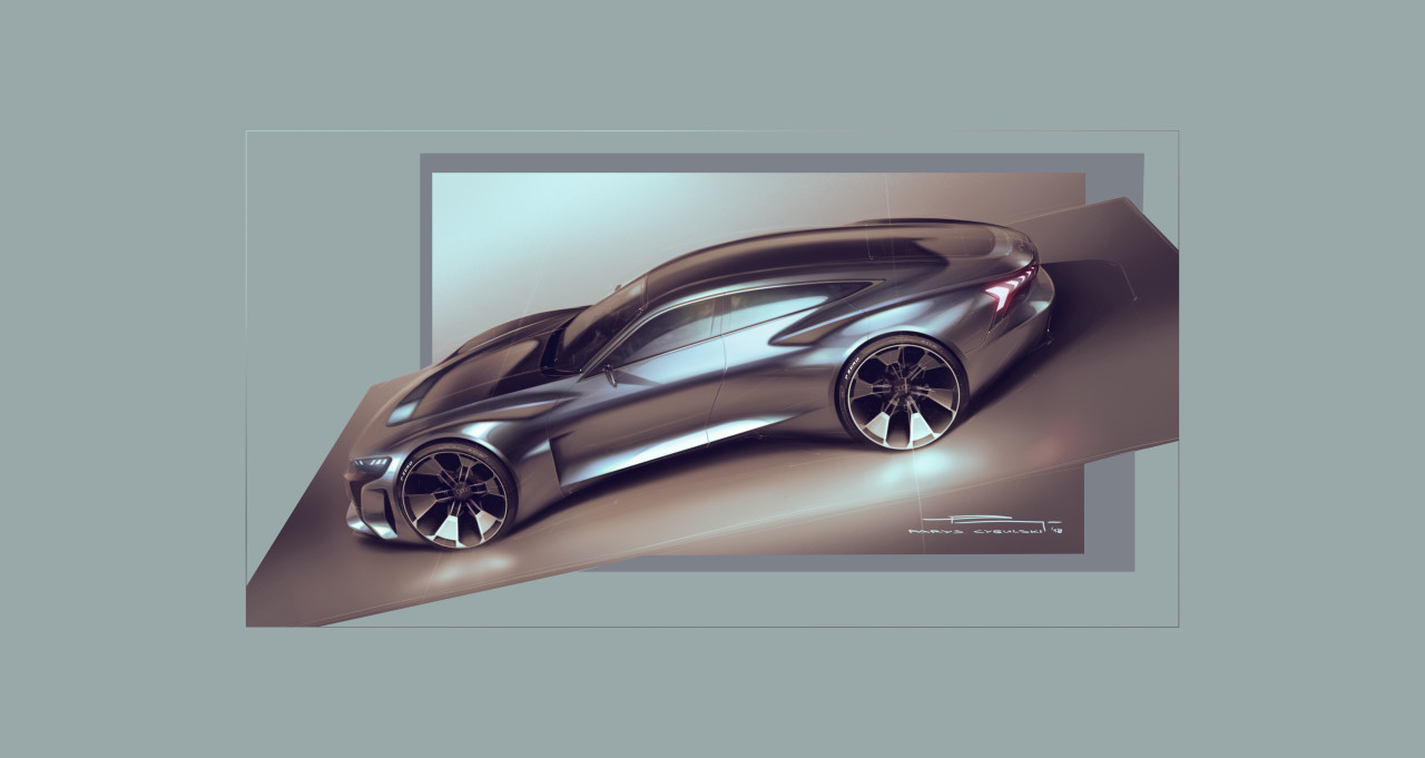 audi，conceptual design，sketch，
