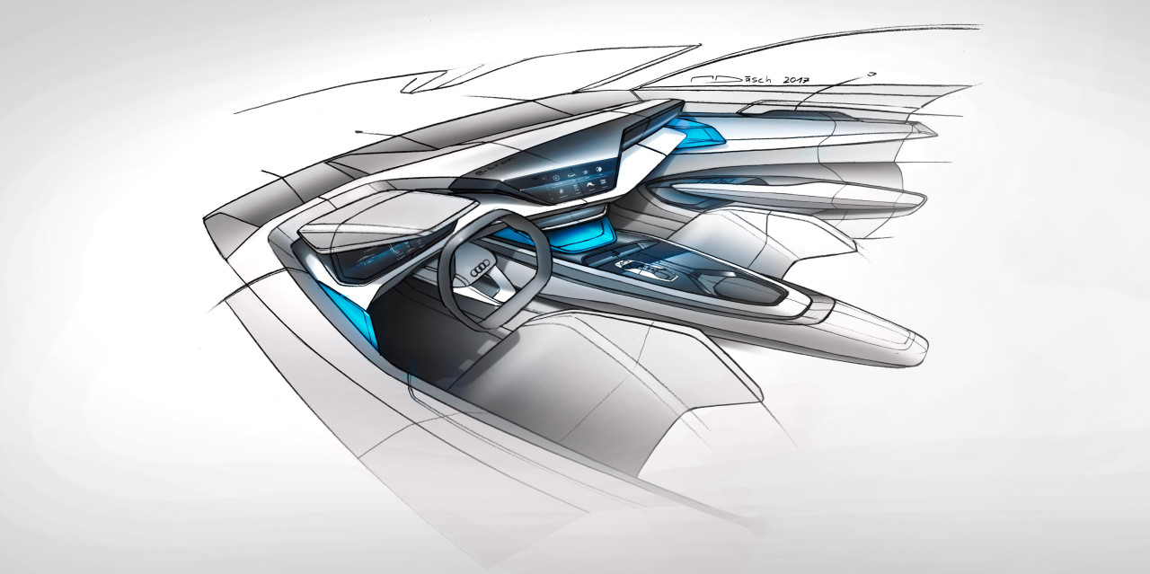audi，conceptual design，sketch，