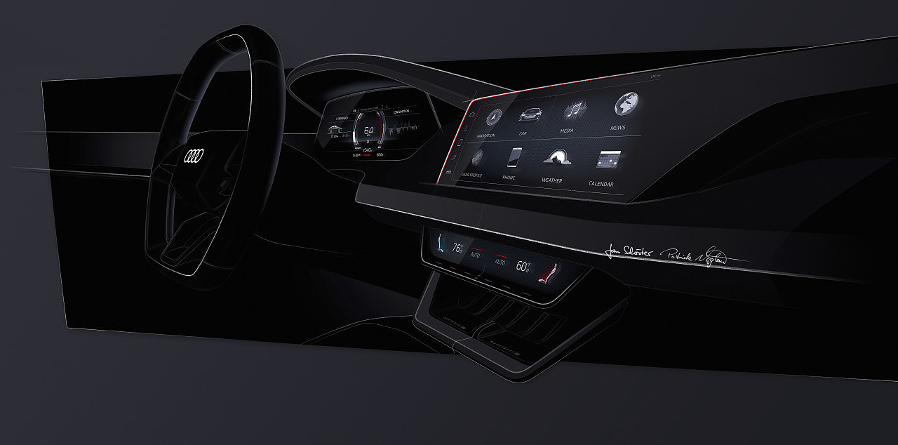 audi，conceptual design，sketch，