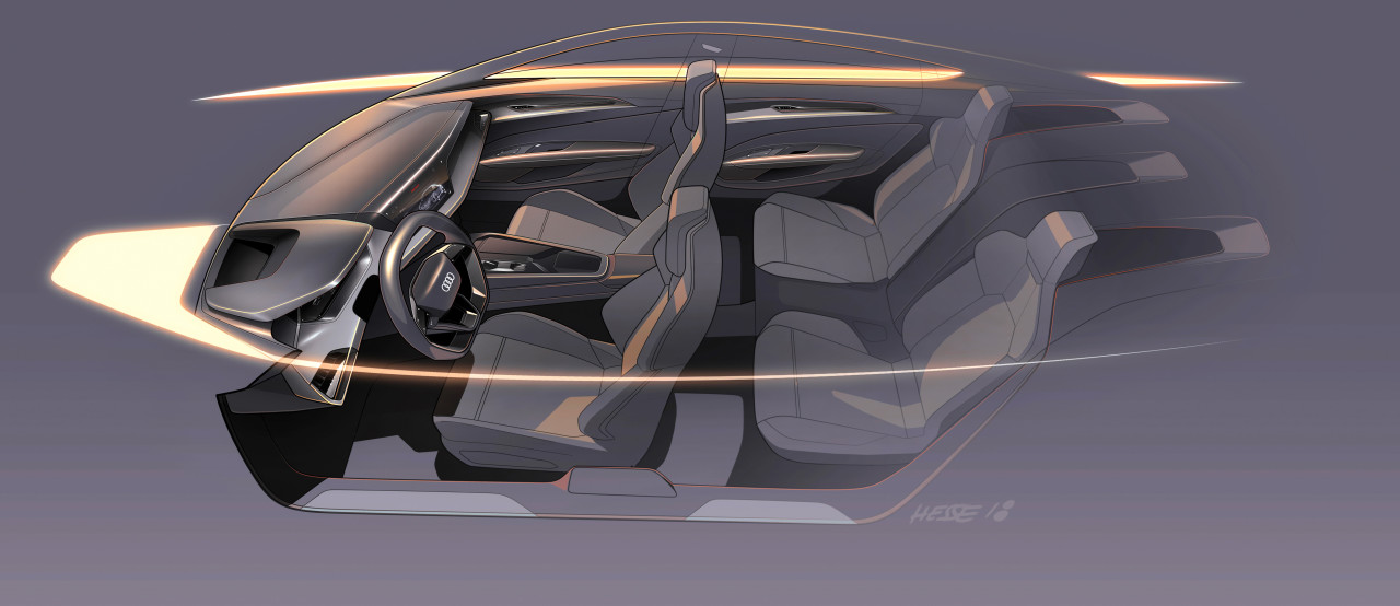 audi，conceptual design，sketch，