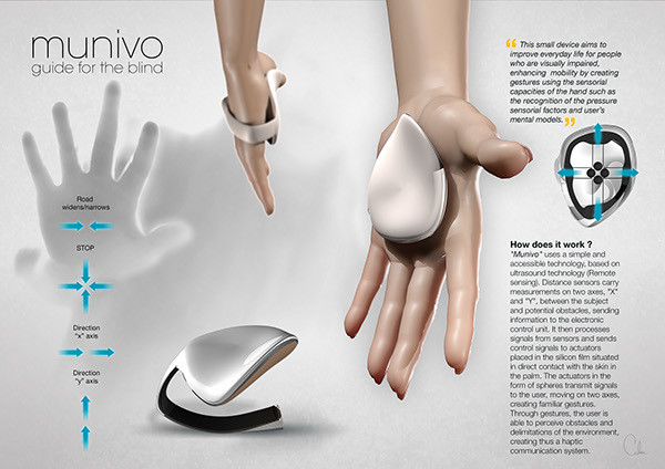 guide，tactile sensation，Visual impairment，Tactile communication，industrial design，