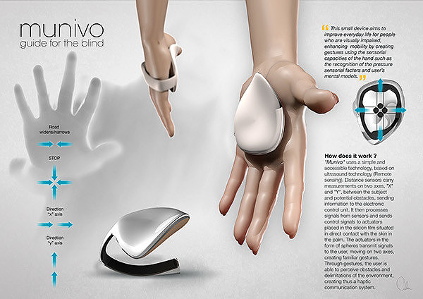 guide，tactile sensation，Visual impairment，Tactile communication，industrial design，