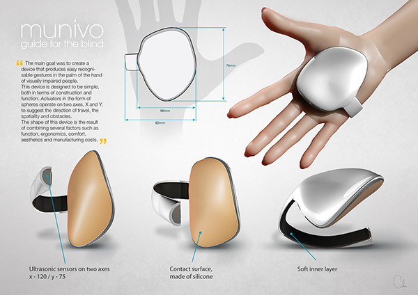 guide，tactile sensation，Visual impairment，Tactile communication，industrial design，