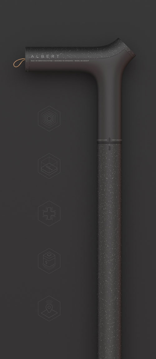 intelligence，the elderly，a cane，