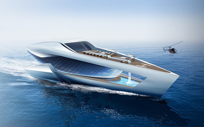 Equipped with helipad，Extremely futuristic，Stunning aerodynamic shape，Innovative ideas，Comfort and luxury，