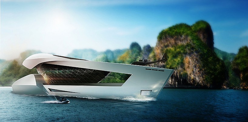 Equipped with helipad，Extremely futuristic，Stunning aerodynamic shape，Innovative ideas，Comfort and luxury，