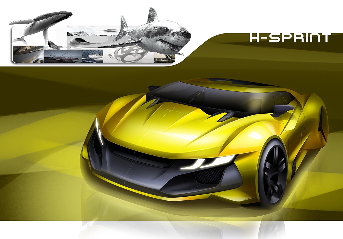 Automatic design，Visual design，Traffic concept，Hand drawn products，industrial design，