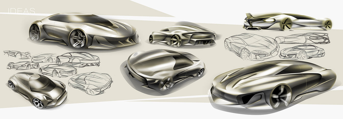 Automatic design，Visual design，Traffic concept，Hand drawn products，industrial design，